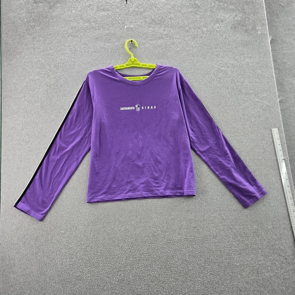 Sacramento Kings Women Shirt XL Purple‎ Logo Crew Neck Pullover